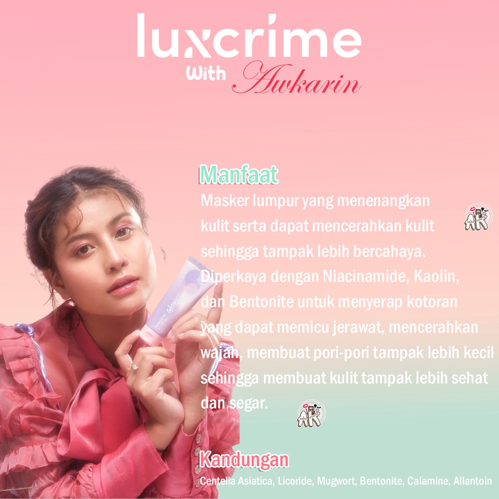 LUXCRIME X AWKARIN GLOW BABY GLOW MUD MASK