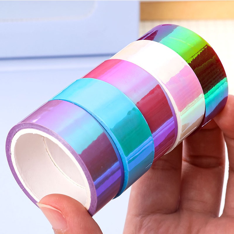 Tape / Selotip Warna Laser Transparan Gradasi Bahan Pet