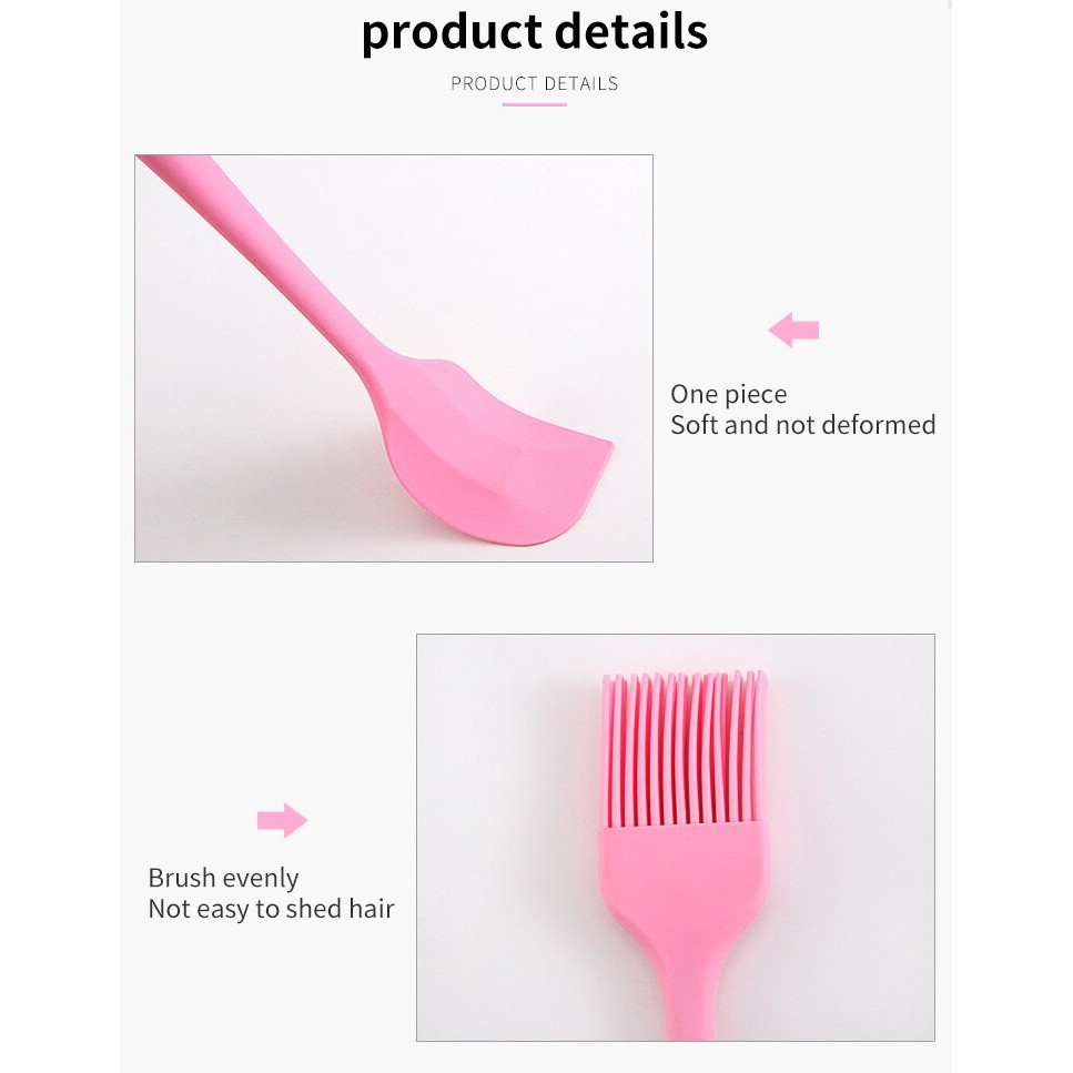 Spatula Silikon Set Baking Prop  Alat Masak 5 in 1 Sutil Kuas Silikon Tahan Panas Spatula Plastik