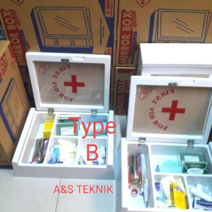 Box Penyimpanan Obat - Kotak Obat P3K Dinding Dan Isi Type B