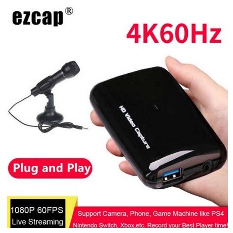 USB 3.0 HDMI Capture 2P + mic EZCap 301Game capture and Vidio Live Streaming mirip Elgato