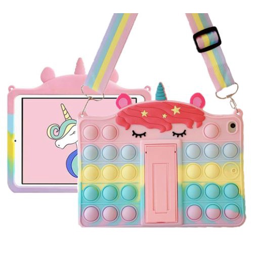 Roxyroxy - Samsung Tab A8 X205 A 8 T295 8 Inch Samsung S6 Lite Tab A7 Lite T220/ T225 Tab A7 10.4 T500/ T505 Pop It Unicorn Case Bubble Fidget Sensory Free Strap