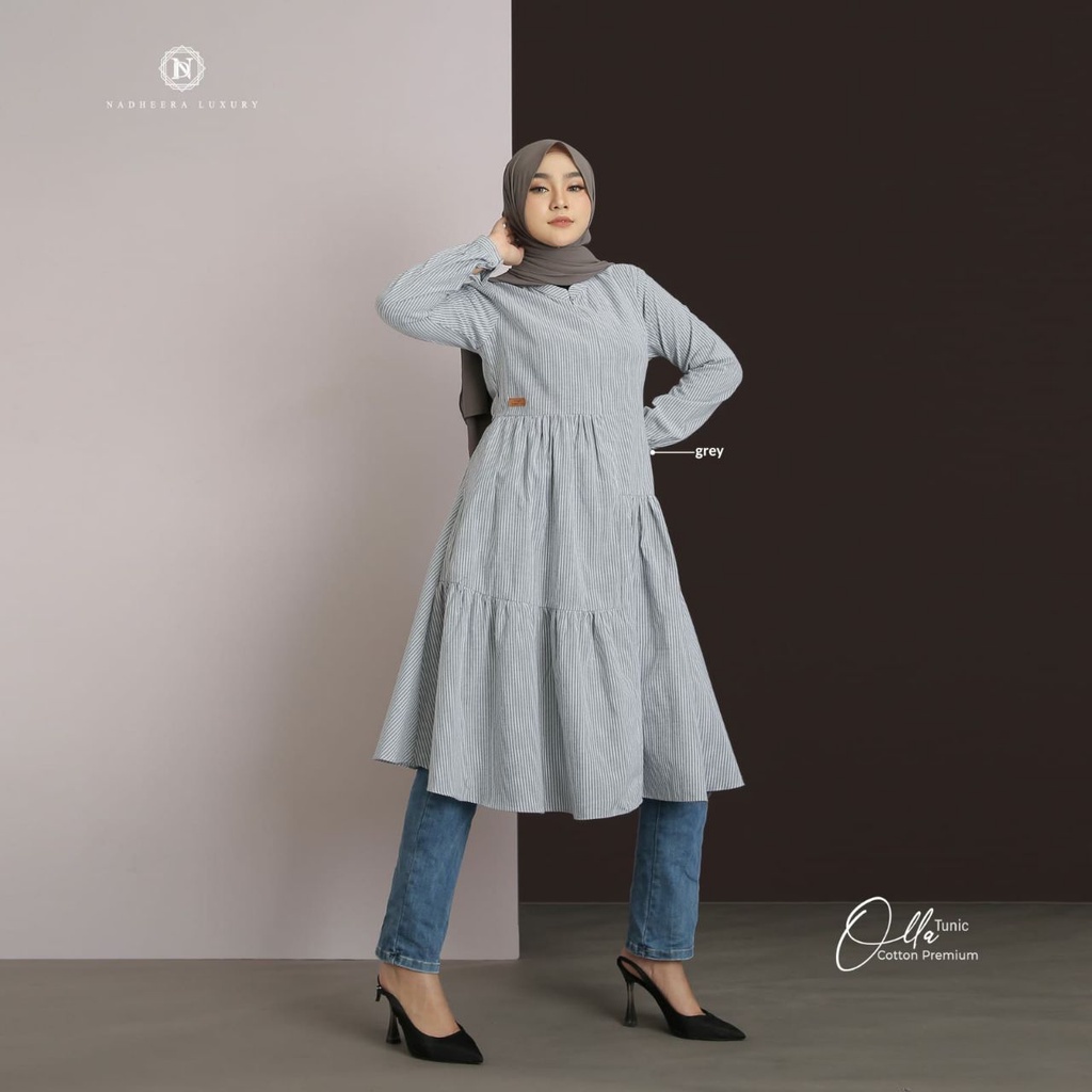 BAJU ATASAN TUNIK OLLA TUNIC BY NADHEERA