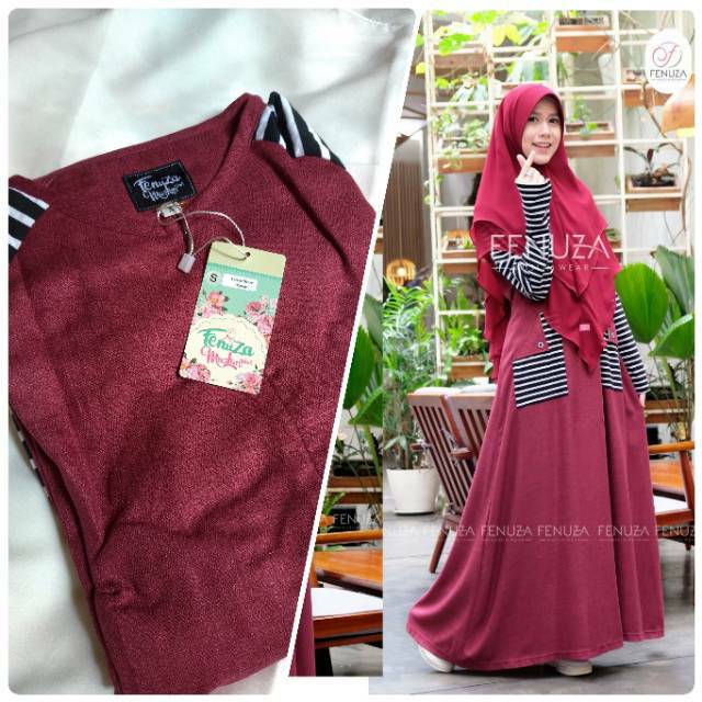 TAZKIA DRESS GAMIS FENUZA BAHAN LINEN