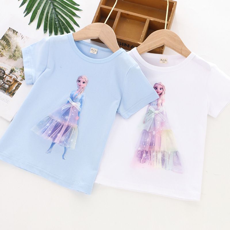 Baju Tshirt Anak Elsa Import Fashion 4 Warna