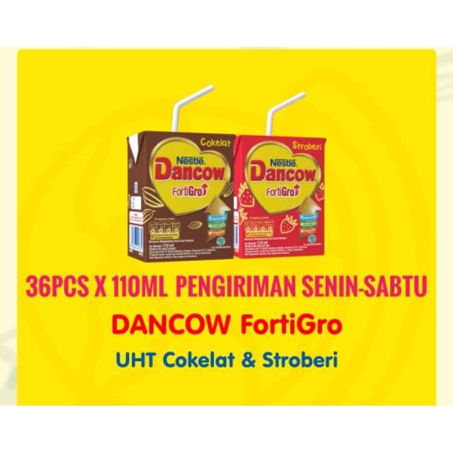 Susu Dancow fortigro uht 110ml siap minum | susu dancow uht 1karton isi 24pcs