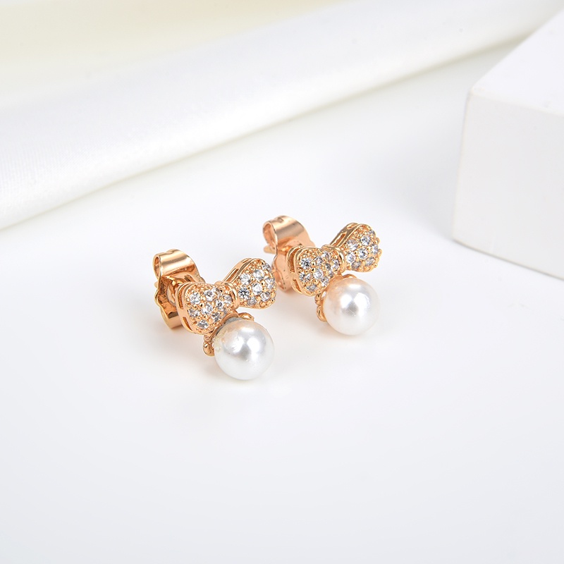 anting titanium wanita emas muda mutiara anti karat dewasa tusuk korea asli panjang dan luntur korea style selamanya dewasa 76e