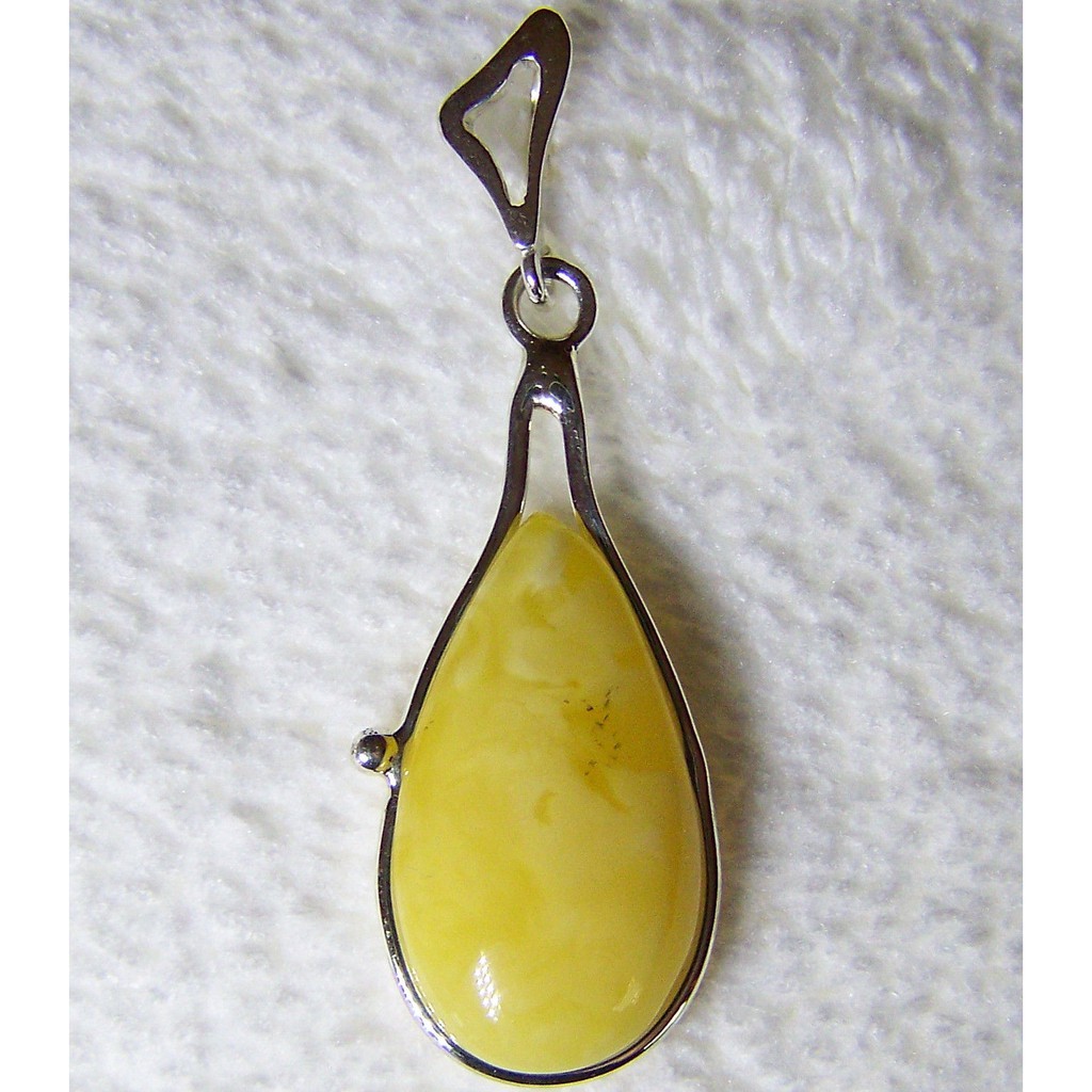 Natural Baltic Amber Pendant Sterling Silver 925 JAR118