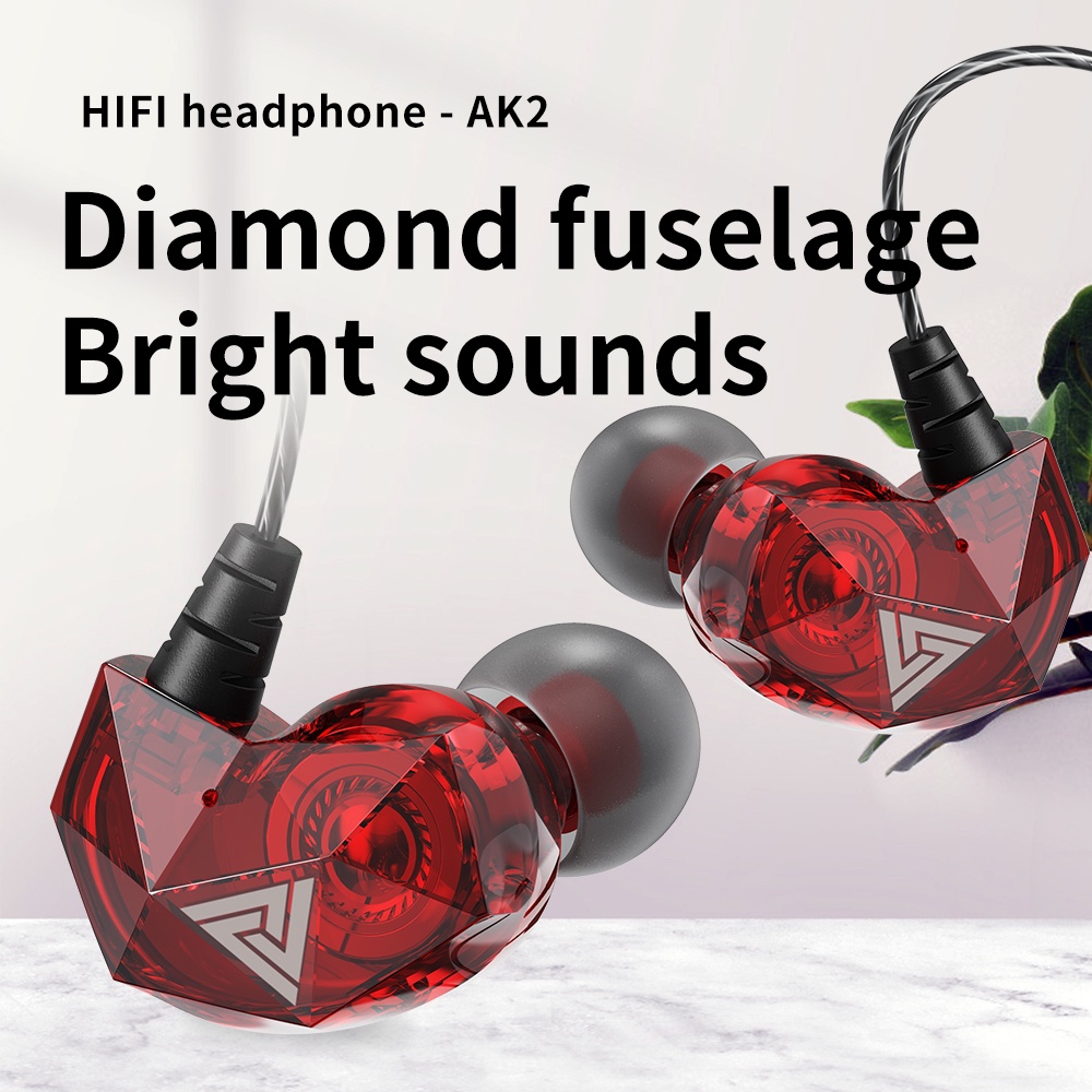 (ORIGINAL) QKZ AK2 Earphone -WITH MIC
