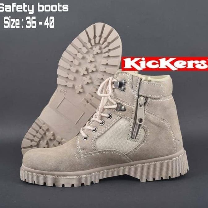 SEPATU SAFETY BOOTS PRIA WANITA KICKERS TACTICAL RESLETING SUEDE MERCY