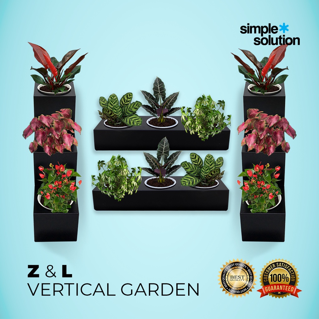 Rak tanaman | Z-Rack & L-Rack | Wall Hanging Planter | Rak bunga dinding | Vertical Garden | Pot Tan