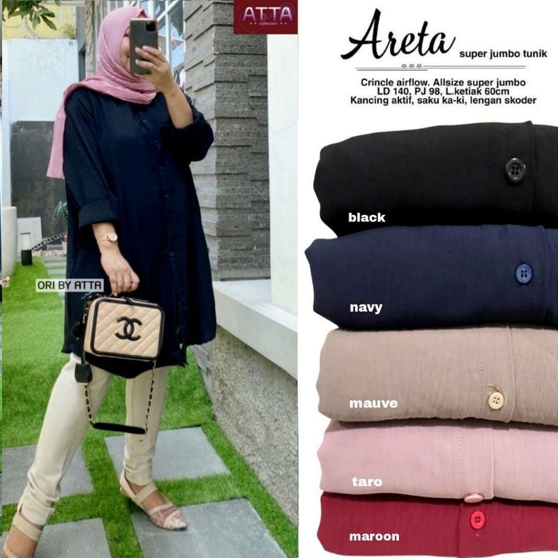 ARETA Super Jumbo Tunik ATTA by Redea Hijab