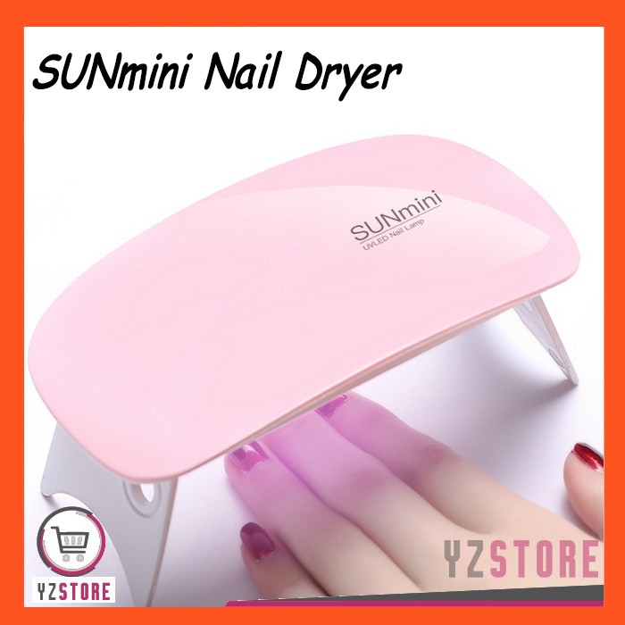 Pengering Kutek kuku Gel SunMini Nail Art Manicure Lampu LED UV Portable YZ48