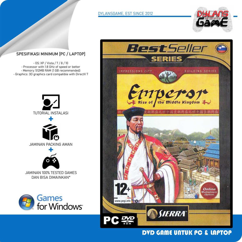 EMPEROR RISE OF THE MIDDLE KINGDOM PC GAMES DVD GAME LAPTOP GAME PC