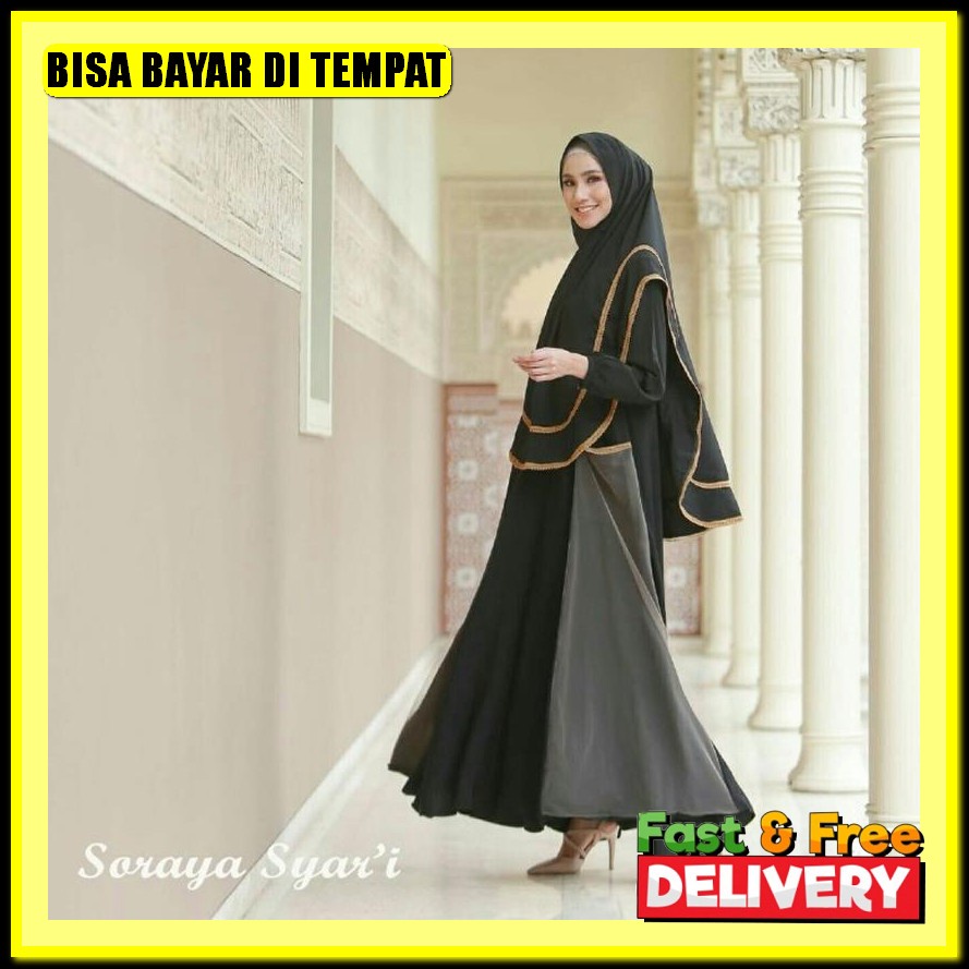 Dress Gamis Wanita Terbaru 2022 Mikha Dress 2In1 Iner Dan Outer Terpisah Gamis Polos Wanita Terbaru 