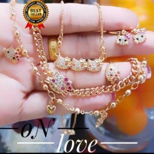 Xuping set perhiasan anak lapis emas 24k terlaris 0309