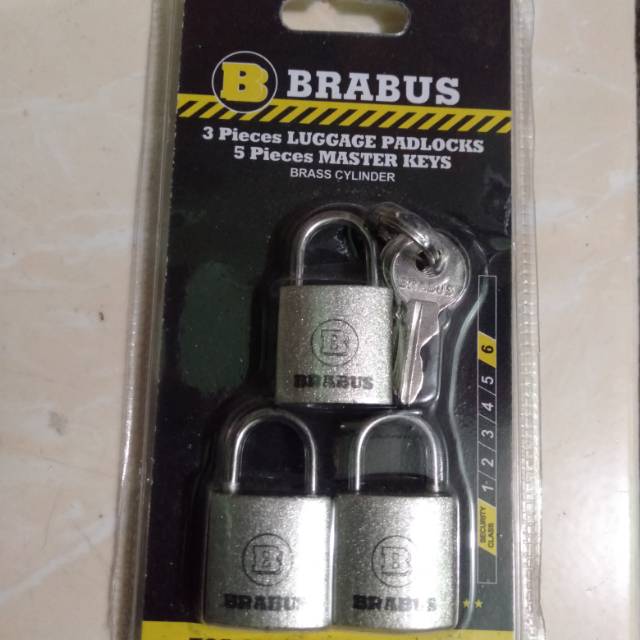 Gembok koper master key gembok tas brabus 3pcs