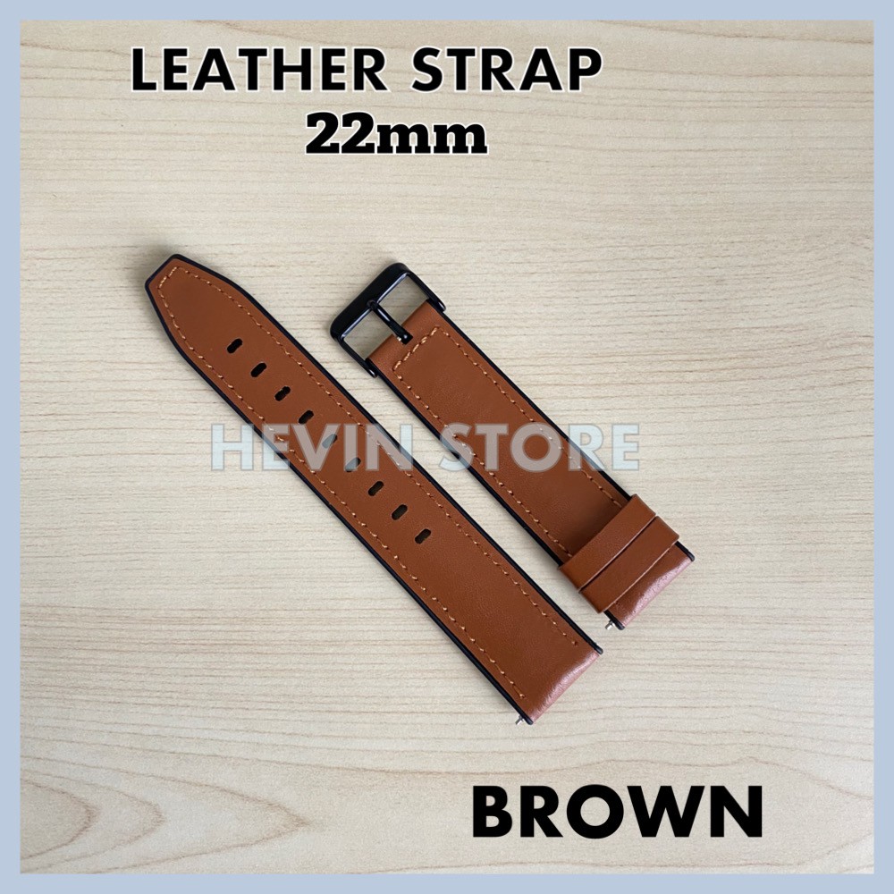 LEMFO WATCH STRAP Head Layer Cowhide &amp; Silicon 22mm Quick Release