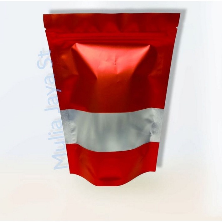 

STANDING POUCH / PLASTIK BUNGKUS / PLASTIK PACKING BERDIRI / KEMASAN BERDIRI RED WINDOW