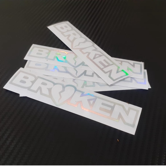 STIKER BROKEN JDM HOLOGRAM DAN WARNA SOLID CUTTING STICKER JDM KEREN