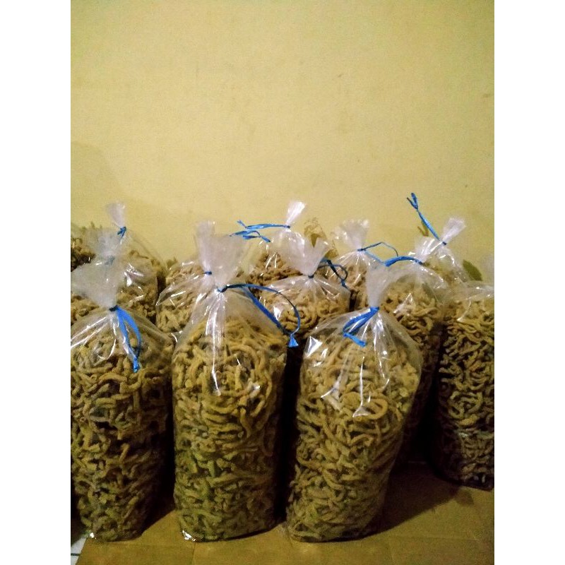 

Keripik usus lintang Original dan Pedas