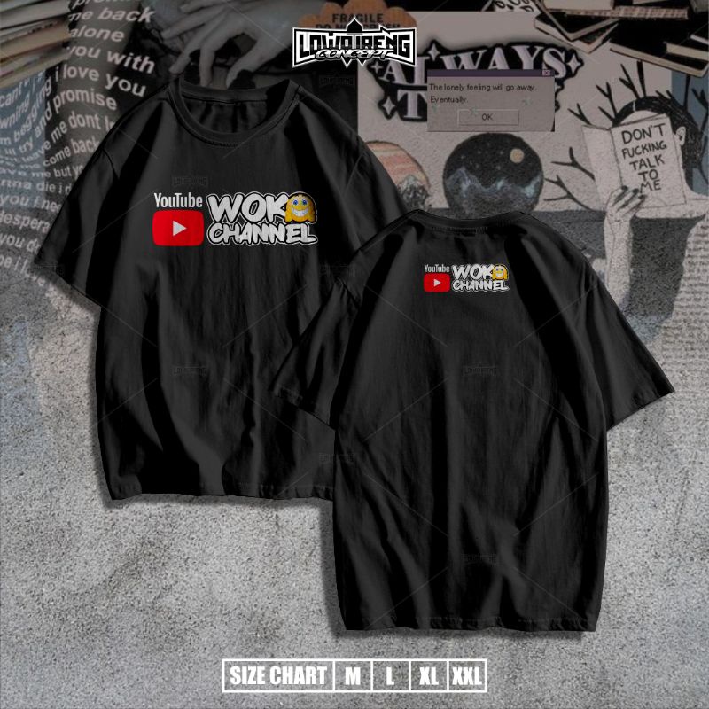 Kaos Woko Channel - Cotton Combed Premium - Bayar Ditempat