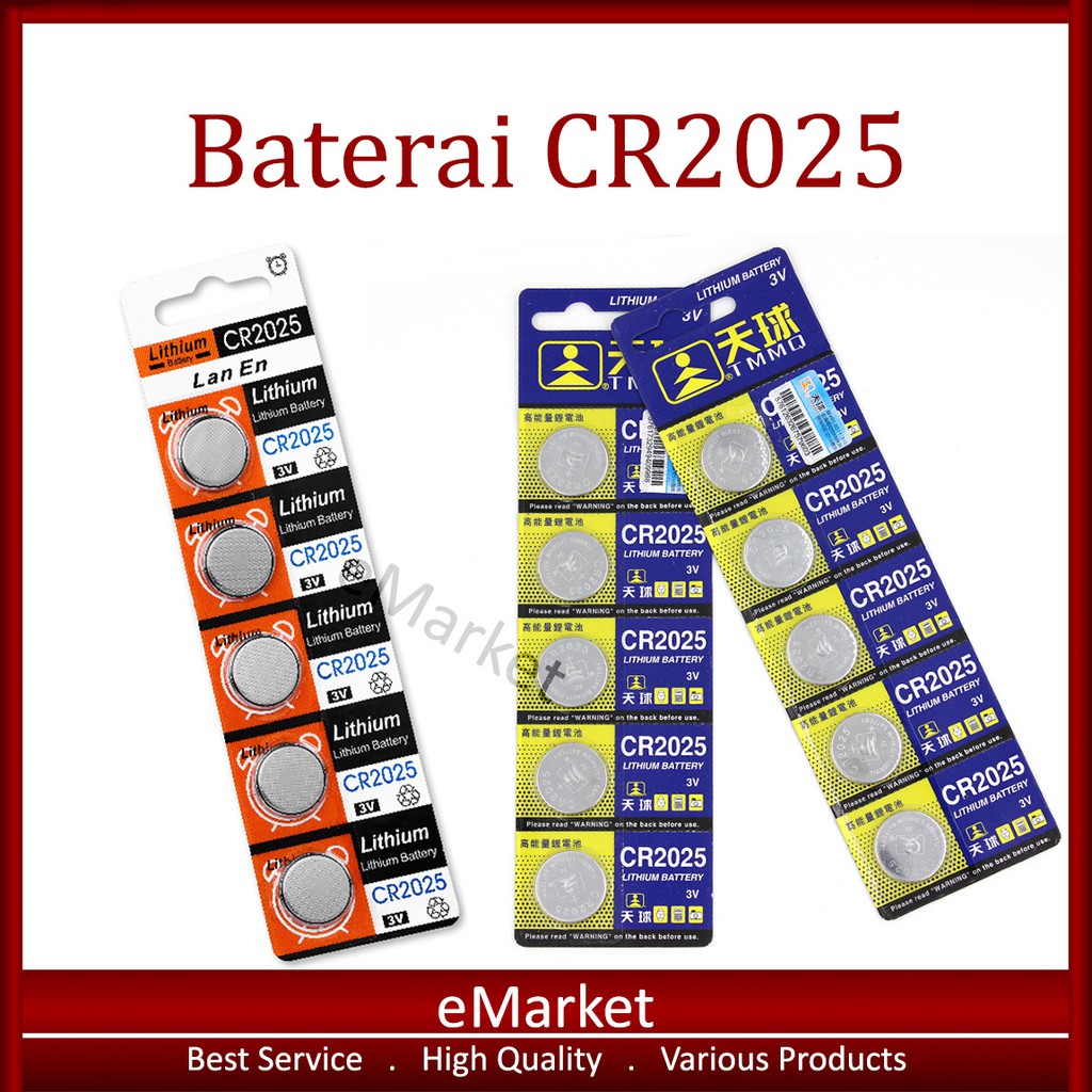 Baterai Kancing CR2025 / Lithium Battery 3V / Button Cell Murah