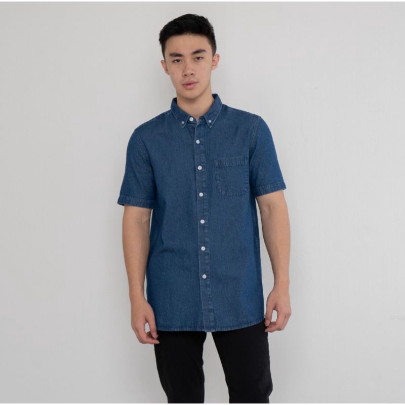 DENIM SHIRT Dark by Heaven Lights Men (Kemeja Denim)