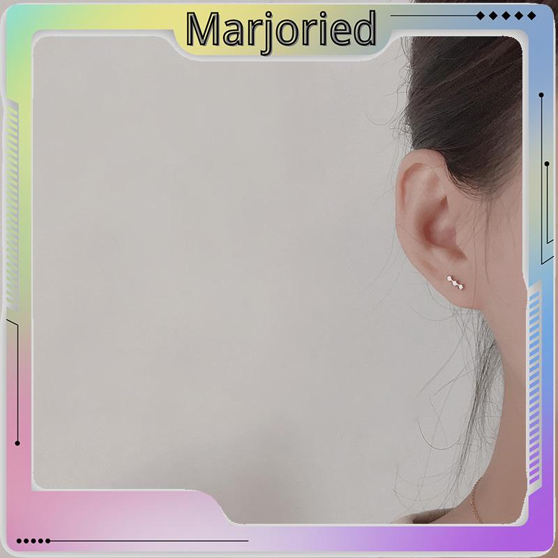 S925 Silver Stud Earrings untuk Siswa Perempuan Anting Desain Kecil Serbaguna Sederhana-MJD