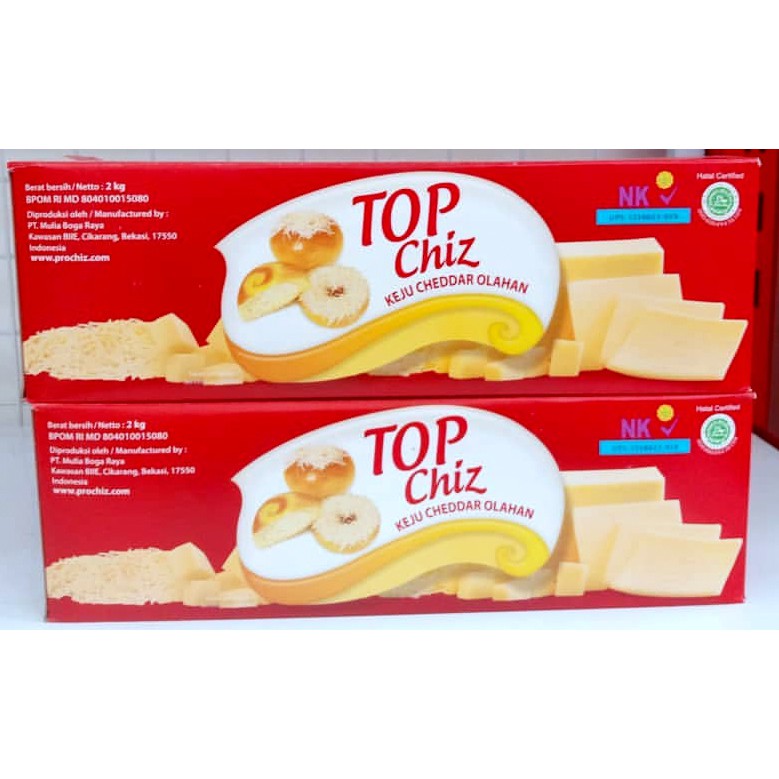 

TopChiz 2kg - Top Chiz 2 kg - Cheese ( Keju Cheddar by Prochiz )