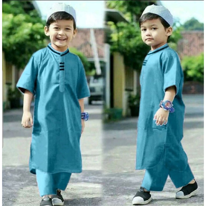 Baju Koko Pakistan Anak 1-12 Thn / Setelan Baju Koko Muslim Anak Laki-Laki