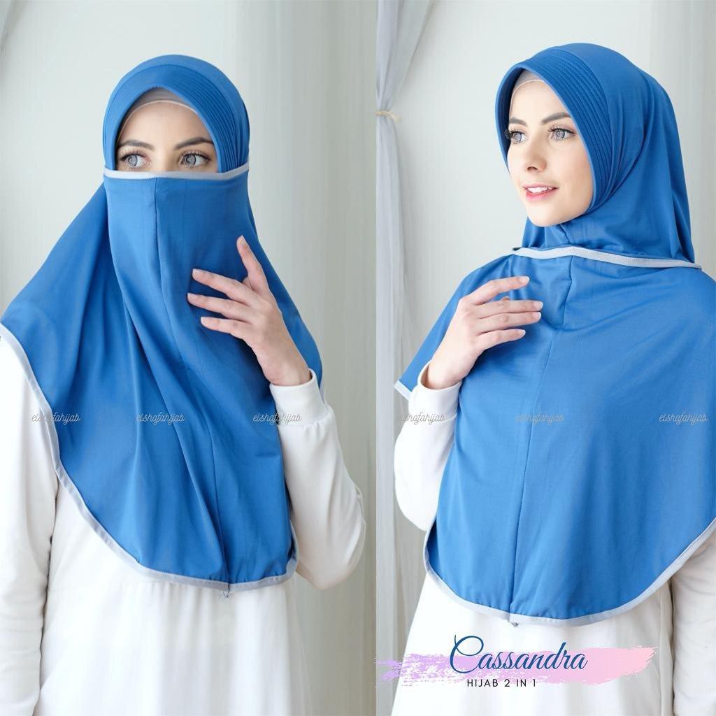 JILBAB INSTAN CADAR CASSANDRA / KERUDUNG INSTAN TERBARU / HIJAB BERGO JERSEY / HIJAB INSTANT MURAH