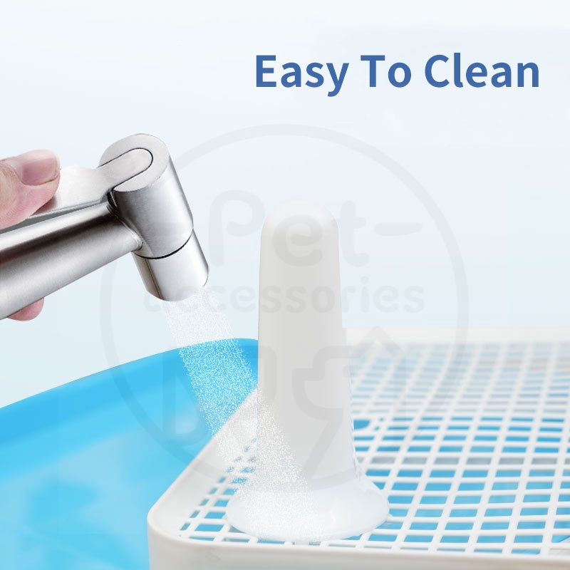 Pet Toilet Training Tray Pee Pad tipe datar anti licin gampang cuci dengan bentuk jaring untuk anjing besar dan kecil