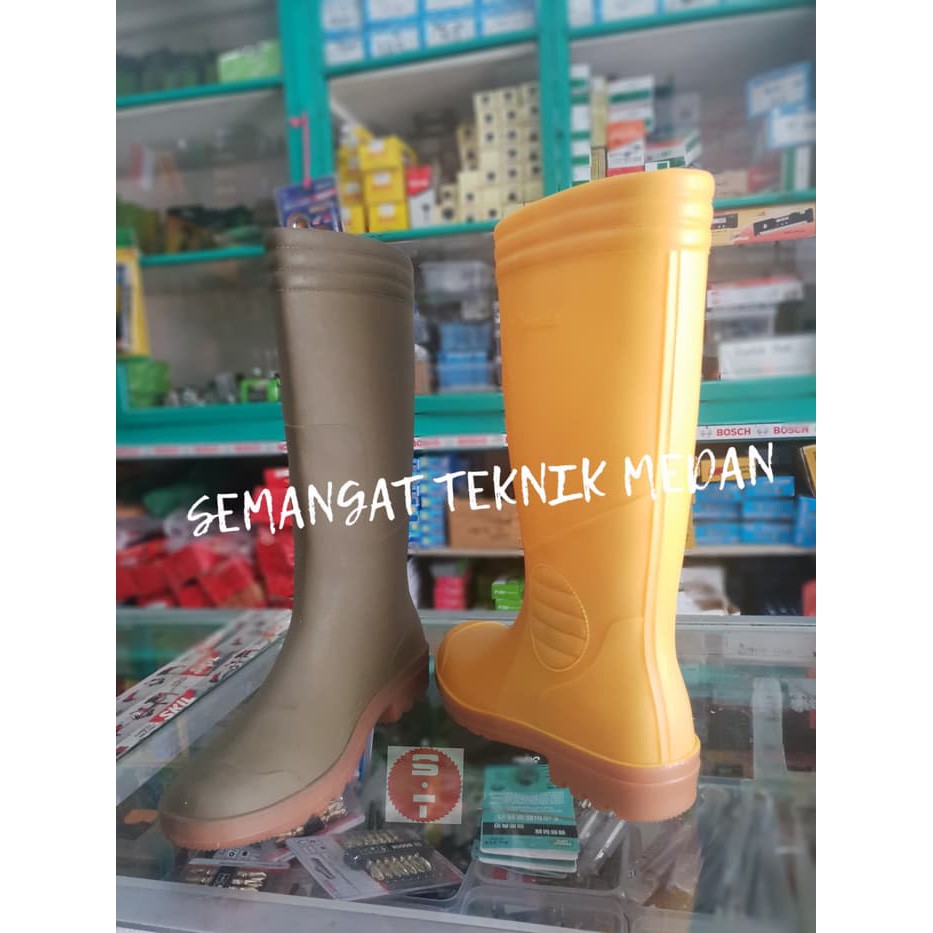  SEPATU  BOOT  KARET HIJAU KUNING YUMEIDA  Shopee Indonesia