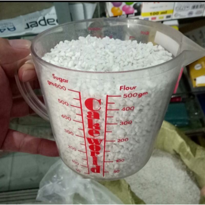 pelite, ukuran kasar, putih, hidroponik, reptil, gecko, 500 ml, 75 gr
