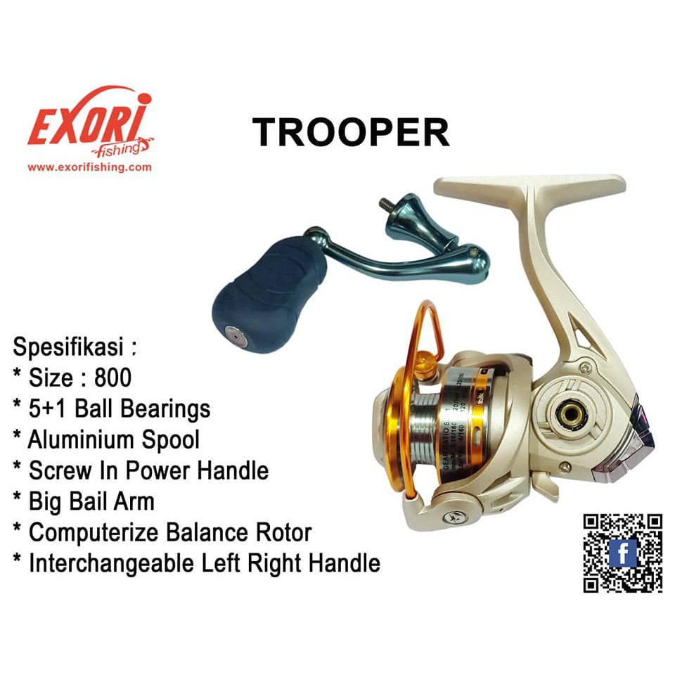 Reel EXORI TROOPER 800 (POWER HANDLE)