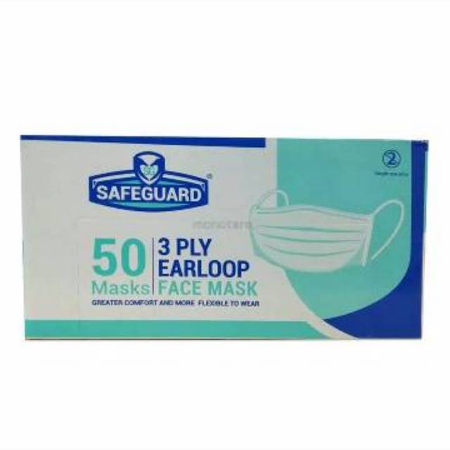 Masker safeguard cantol kuping murah isi 50 pcs per box