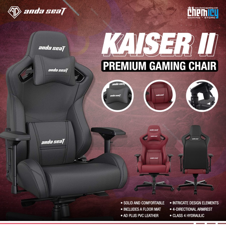 AndaSeat Kaiser 2 Gaming Chair / Kursi Gaming - Hitam