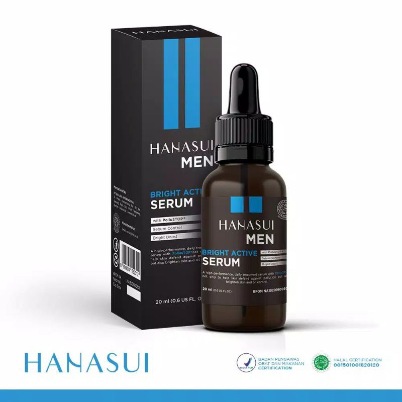 Hanasui Men Serum Bright/SERUM PRIA/WAJAH BERMINYAK/WAJAH KUSAM/JERAWAT