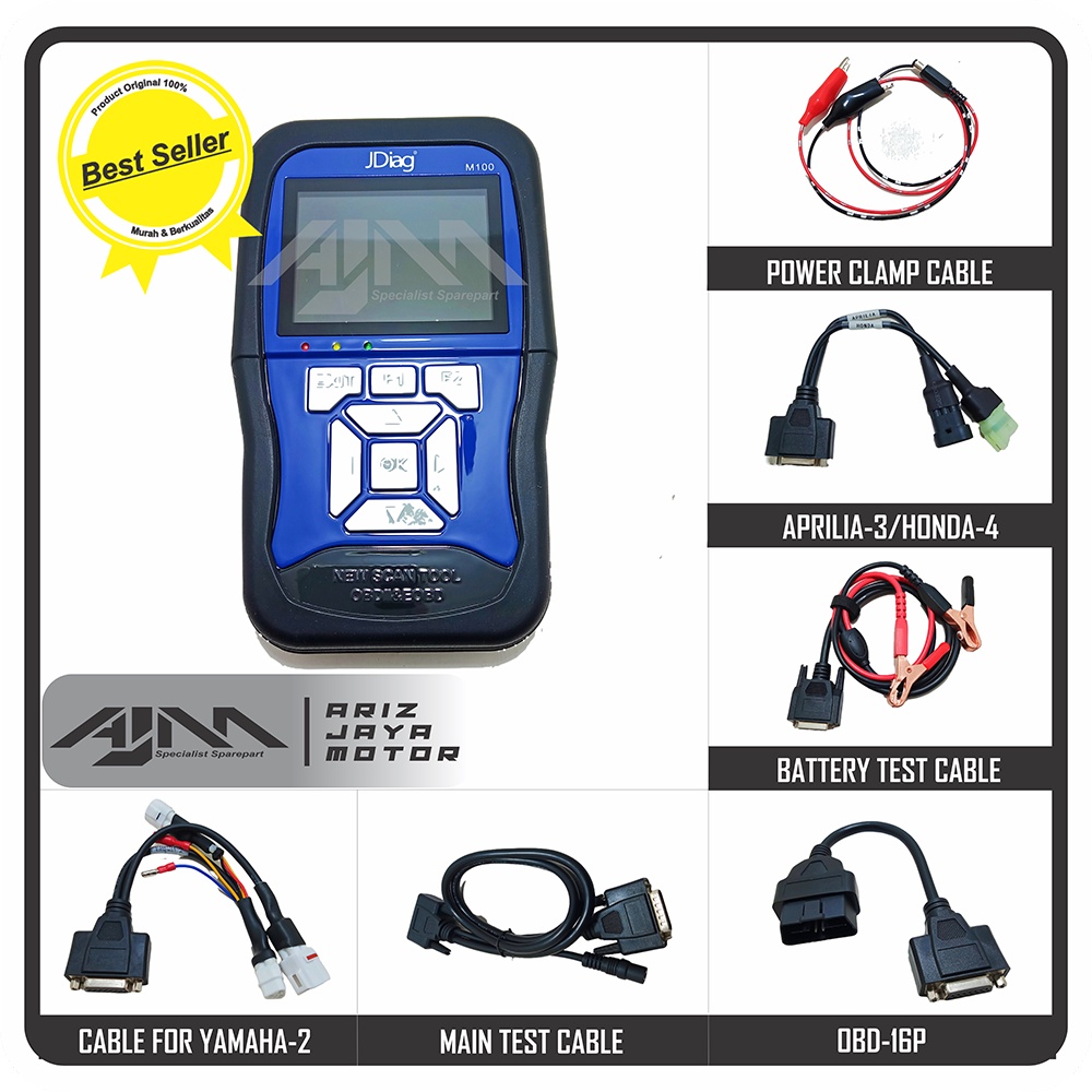 SCANNER JDIAG M100-DIAGNOSTIC MOTOR INJEKSI J DIAG M 100