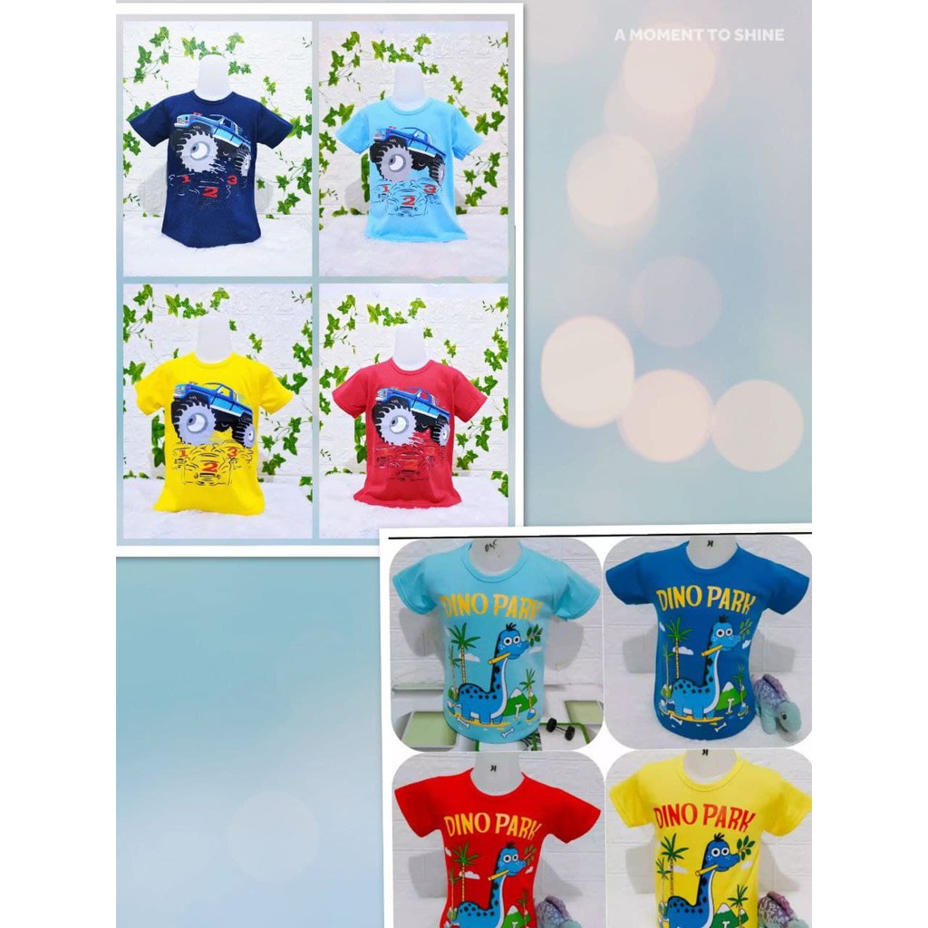 JAYA.Co Kaos Anak Laki Laki 1-10 Tahun / Dino Park / Mobil Jeep