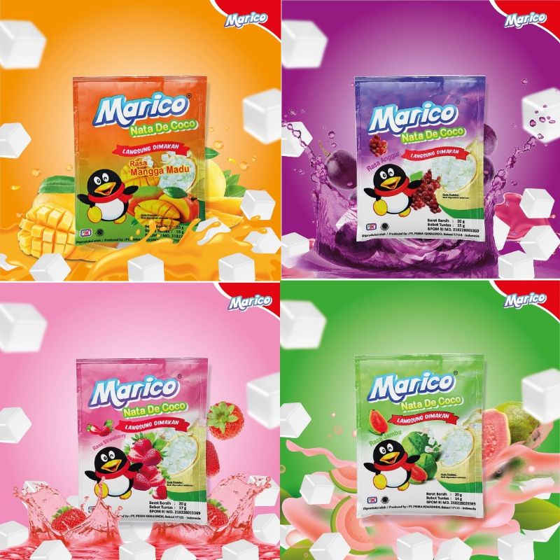 

Baru Marico Nata De Choco Dari Buah asli isi 10 pcs per renceng.