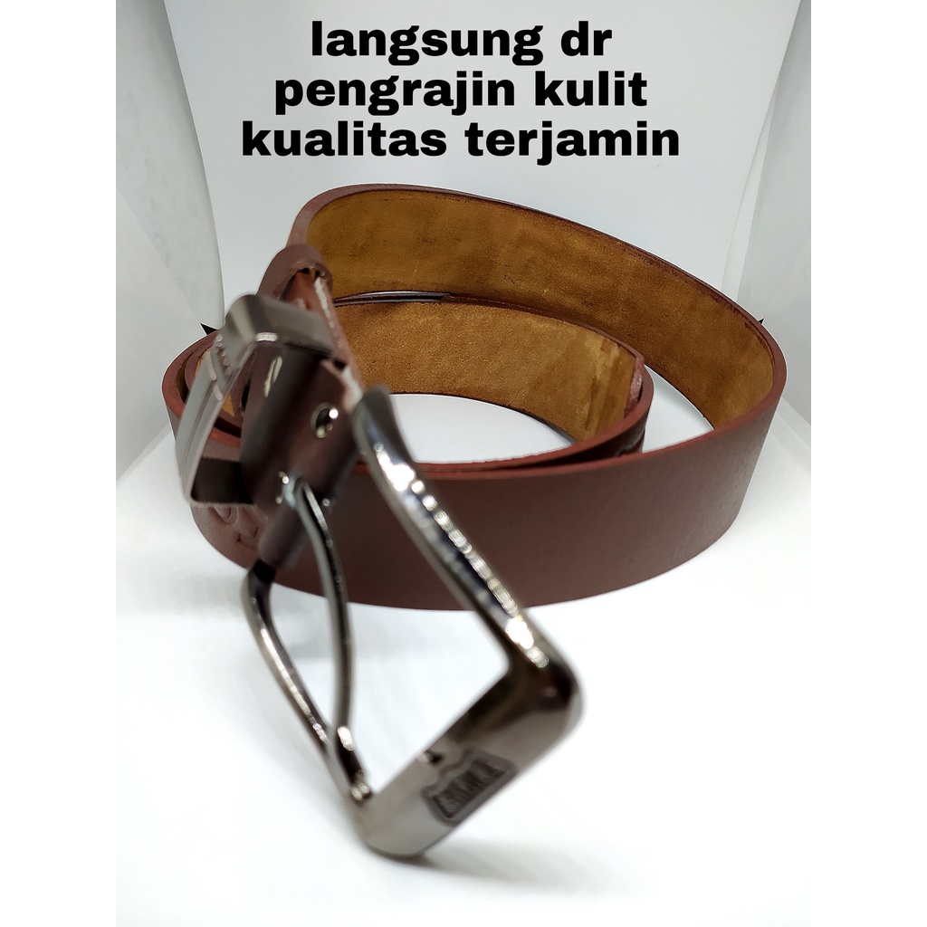 Ikat Pinggang Pria Kulit Asli Original - Ikat Pinggang Pria Panjang 130 - Sabuk Pria Kulit Asli Original - Gesper Pria Kulit Asli Original