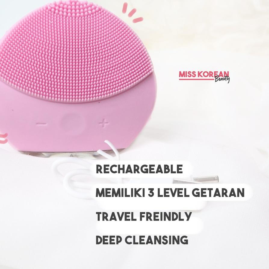 ✦ Facial Cleaner Electric Alat Pembersih Wajah Elektrik Dengan Brush Silicon ➨