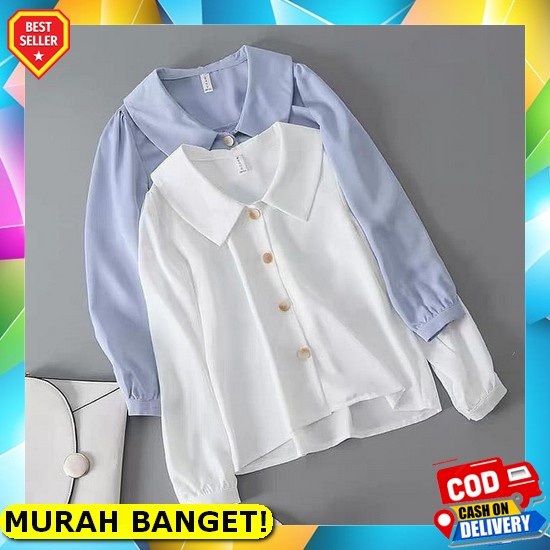5891 Baju Atasan Blouse Pesta Kondangan Brukat Korean Style Wanita Import Baju Atasan Blouse Kerja P