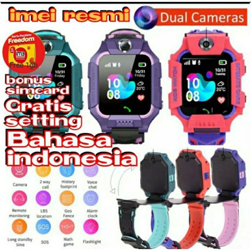 jam tangan anak smartwatch IMOO IMO EMO Z6 pintar smartwatch jam tangan anti air cerdas kado aimo ai