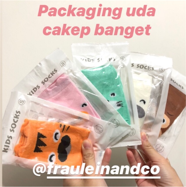 *FRAULEINCO* Kaos kaki anak gambar animal 3D anti slip