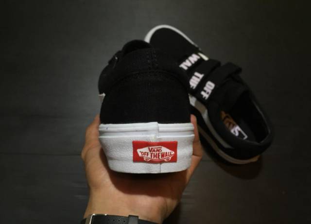 Vans Oldskool Velcro Black White Waffle DT