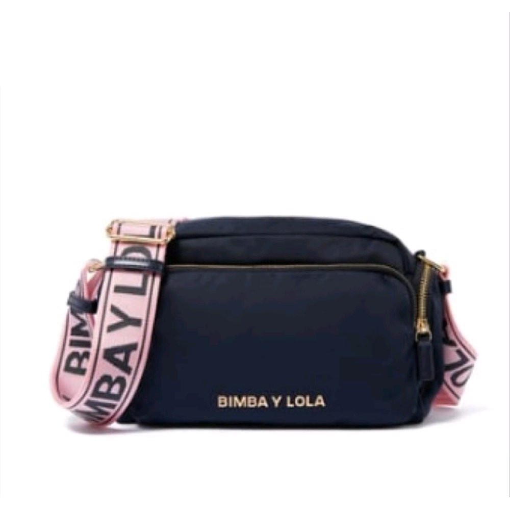 Tas bimba Y lola navy strap pink ppv original