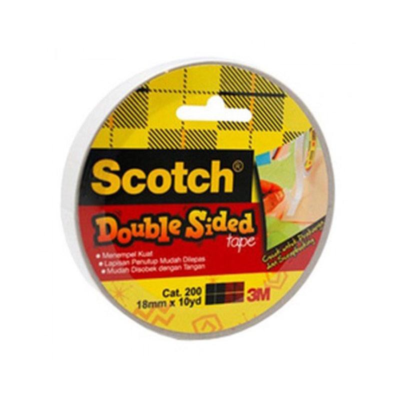 Double Tape 3M Solatip Lakban 18 mm x 100 Y 200 SCOTCH